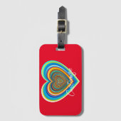 Multi-color Valentijn Heart Thunder_Cove Bagagelabel (Voorkant (verticaal))