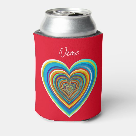 Multi-color Valentijn Heart Thunder_Cove Blikjeskoeler (Blikje Achterkant)