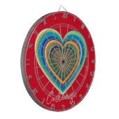Multi-color Valentijn Heart Thunder_Cove Dartbord (Voorkant Links)