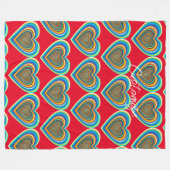 Multi-color Valentijn Heart Thunder_Cove Fleece Deken (Voorkant (Horizontaal))