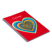 Multi-color Valentijn Heart Thunder_Cove Notitieboek (Rechterzijde)