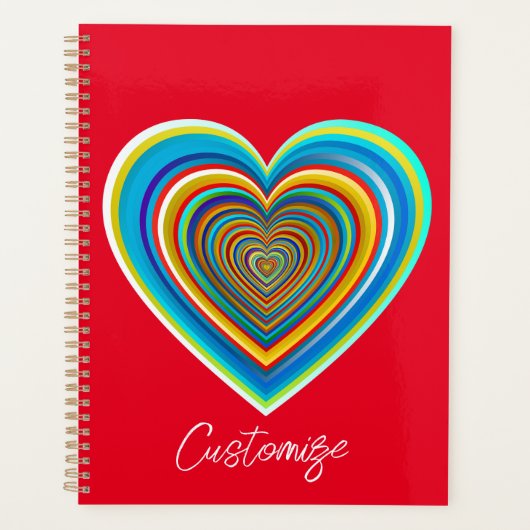 Multi-color Valentijn Heart Thunder_Cove Planner (Voorkant)