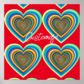 Multi-color Valentijn Heart Thunder_Cove Poster (Voorkant)