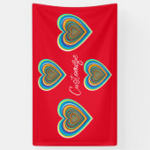 Multi-color Valentijn Heart Thunder_Cove Spandoek (Verticaal)