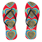Multi-color Valentijn Heart Thunder_Cove Teenslippers (Voetbed)