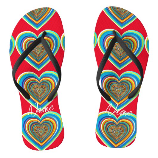 Multi-color Valentijn Heart Thunder_Cove Teenslippers (Voetbed)