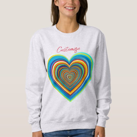 Multi-color Valentijn Heart Thunder_Cove Trui (Voorkant)