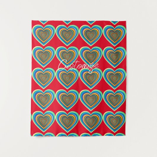 Multi-color Valentijn Heart Thunder_Cove Wandkleed (Voorkant)