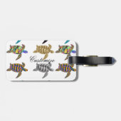 Multi-color Zee Turtles Thunder_Cove Bagagelabel (Achterkant horizontaal)