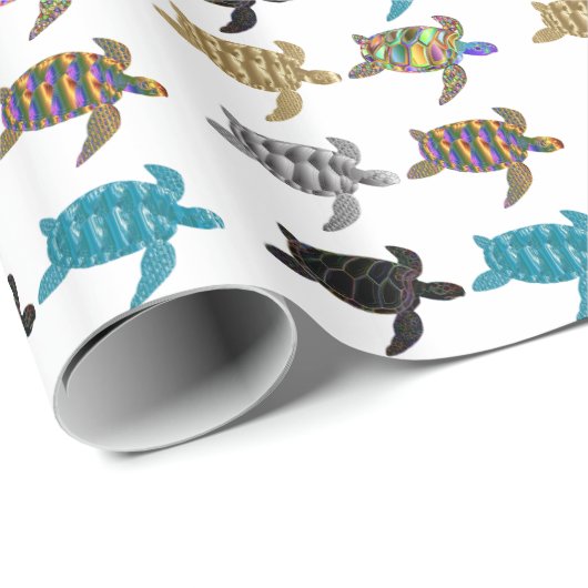 Multi-color Zee Turtles Thunder_Cove Cadeaupapier (Rol Hoek)