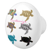 Multi-color Zee Turtles Thunder_Cove Keramische Knop (Rechts)