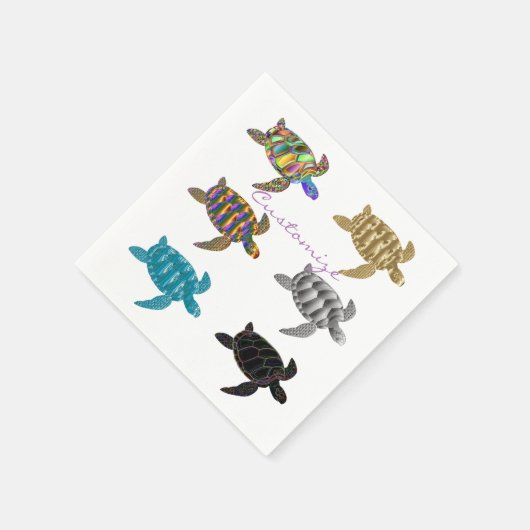 Multi-color Zee Turtles Thunder_Cove Servet (Hoek)