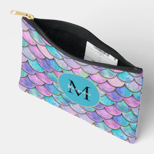 Multi-color Zeemeermin Schalen, schattige aangepas Etui (Open)