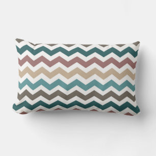 Multi-Color ZigZag/ Checkered Reversible Pillow Kussen