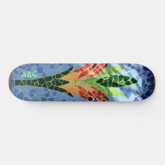 Multi Colore Mozaïek Tegel Flower Persoonlijk Skateboard (Horizontaal)