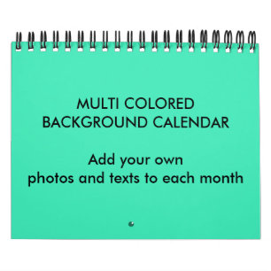 MULTI COLORED ACHTERGROND CALENDAR twee kleine kan Kalender
