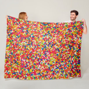 MULTI-COLORED FLEECE DEKEN