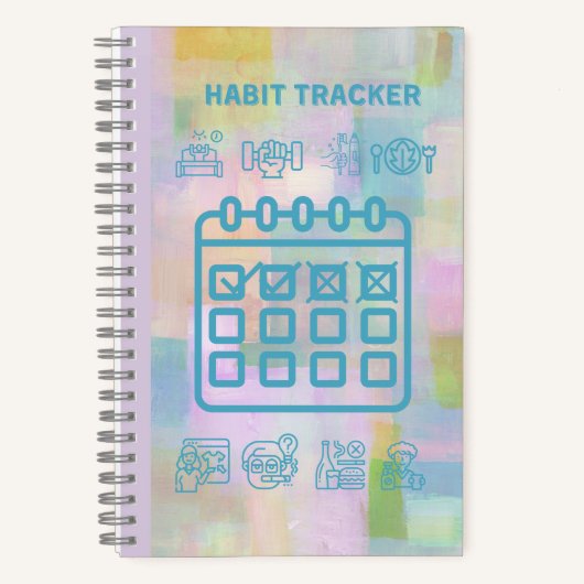 MULTI-COLORED HABIT TRACKER NOTITIEBOEK (Voorkant)