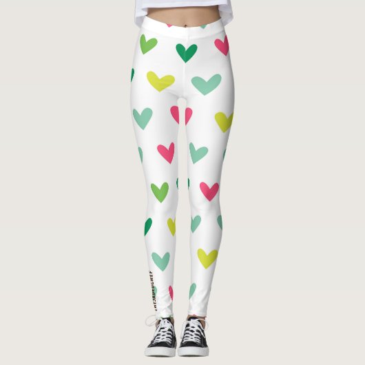 Multi-Colored Heart Pop Leggings (Voorkant)