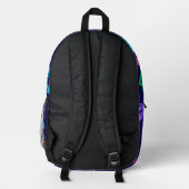 Multi-colored Lip Print Backpack Bedrukte Rugzak (Achterkant)