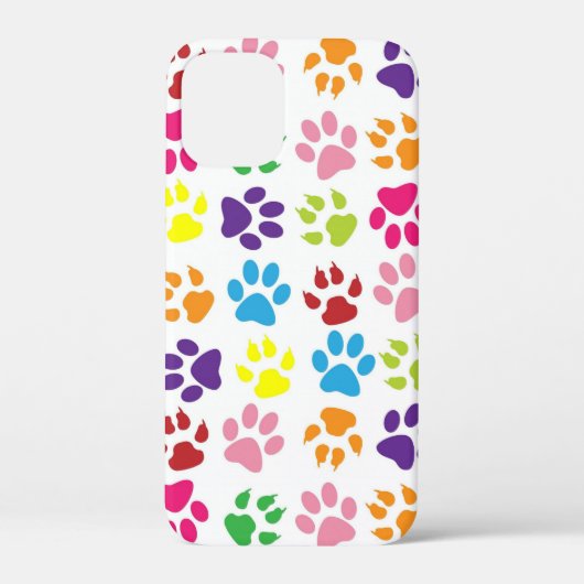 Multi-Colored Paw Prints Case-Mate iPhone Case (Achterkant)
