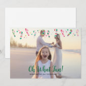 Multi Colored Striped Candy Cane Christmas Photo Feestdagenkaart (Voorkant / Achterkant)