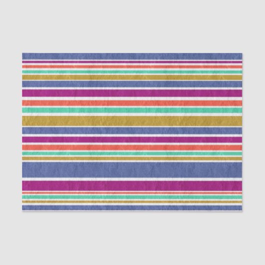 Multi-Colored Textile Stripes Tissuepapier (Voorkant)
