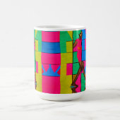 Multi-Colour African Kente Pink Black Lady Design Magische Mok (Midden)