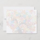 Multi-Colour Flower LoveTree Weddenschap Hartelijk Bedankkaart (Achterkant)