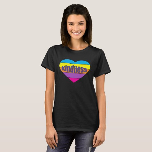Multi-Colour Heart Kindness T-shirt (Voorkant volledig)