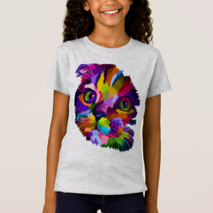 Multi-Colour Kitten Pop Art T-shirt
