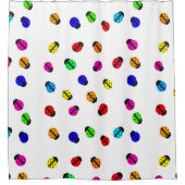 Multi-Colour Lady Bug Shower-gordijn Douchegordijn (Voorkant)