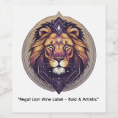multi  colour lion Food and Beverage Label Set Wijn Etiket (Enkel label)