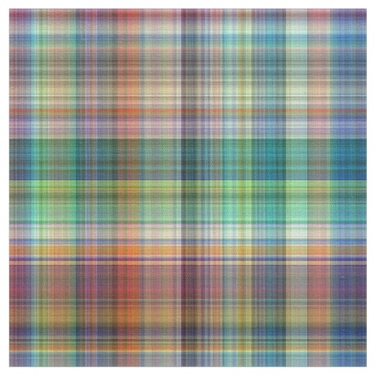 Multi-Colour Madras Pset Stripes Print Pattern Stof (Close Up)