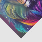 Multi-Colour Modern Digital Art Majestic Lion Tissuepapier (Detail)