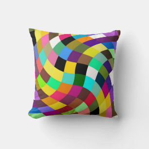 Multi-Colour Retro Stripes Art Design Abstract Kussen