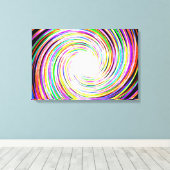 Multi-Colour Spark Swirl Canvas Afdruk (Insitu (Houten vloer))