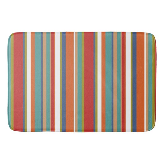 Multi-Colour Stripe Patroon Badmat (Voorkant)