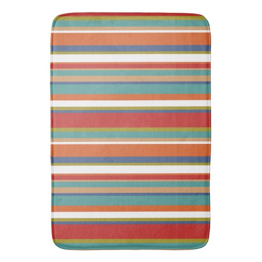 Multi-Colour Stripe Patroon Badmat (Voorkant Verticaal)