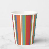Multi-Colour Stripe Patroon Papieren Bekers (Links)