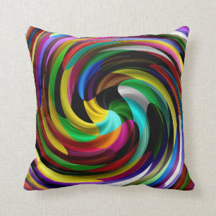 Multi-Colour Swirl Retro Art Design Abstract Kussen