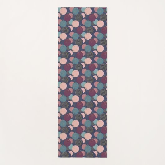 Multi-Coloured Circles Yoga Mat – Levendig, Non-Sl (Voorkant)