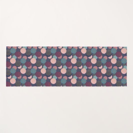 Multi-Coloured Circles Yoga Mat – Levendig, Non-Sl (Voorkant (horizontaal))