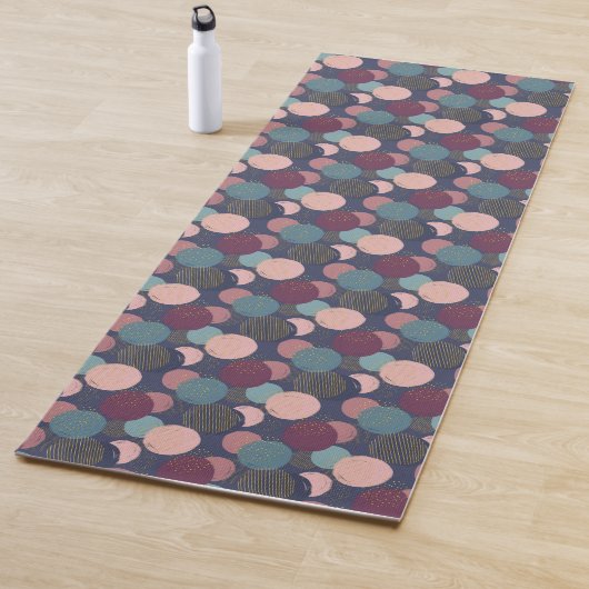 Multi-Coloured Circles Yoga Mat – Levendig, Non-Sl (In situ)