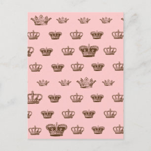 Multi Crown design - kies bkgd color Briefkaart