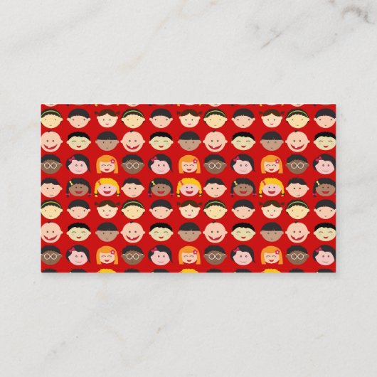 Multi-culturele kinderen visitekaartje (Achterkant)