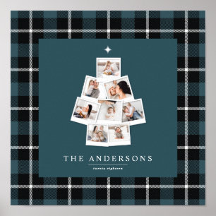 Multi de fotovakantie van de kerstboom poster