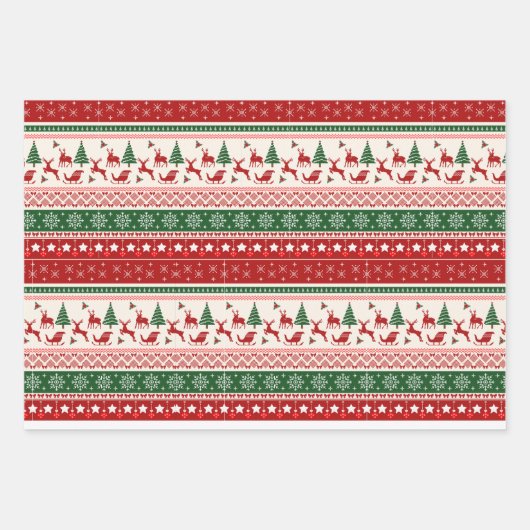 Multi Design Christmas Inpakpapier Vel (Voorkant)