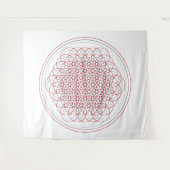Multi-Dimensional Flower of Life Tapestry Wandkleed (Voorkant (horizontaal))