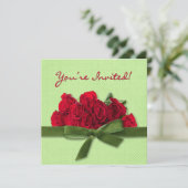 MULTI-DOELEINDE ROSES INVITATIE KAART (Staand voorkant)
